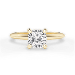Casey Cushion Cut Lab Grown Diamond 18Kt Yellow Gold Engagement Ring