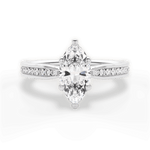 Katelyn Marquise Cut Lab Grown Diamond 14Kt White Gold Engagement Ring