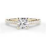 Frances Cushion Cut Lab Grown Diamond 18Kt Yellow Gold Engagement Ring