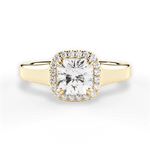 Jasmin Asscher Cut Lab Grown Diamond 18Kt Yellow Gold Engagement Ring