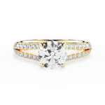 Kendra Round Cut Lab Grown Diamond 18Kt Yellow Gold Engagement Ring