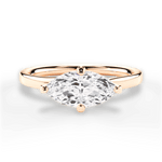 Ashley Marquise Cut Lab Grown Diamond 18Kt Rose Gold Engagement Ring