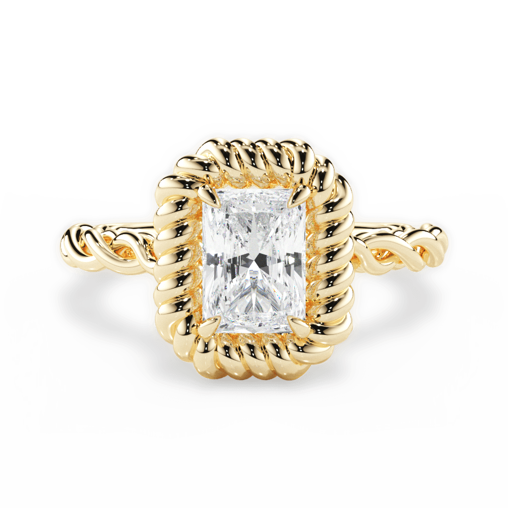 Belinda Radiant Cut Lab Grown Diamond 18Kt Yellow Gold Engagement Ring