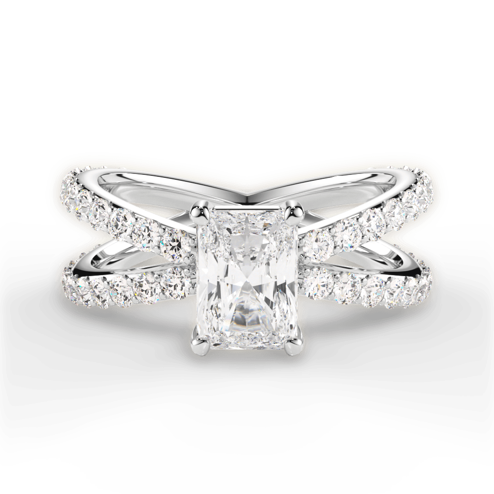 Lauren Radiant Cut Lab Grown Diamond 14Kt White Gold Engagement Ring
