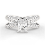 Lauren Radiant Cut Lab Grown Diamond Platinum Engagement Ring