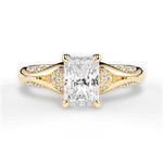 Isabel Radiant Cut Lab Grown Diamond 18Kt Yellow Gold Engagement Ring