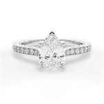 Gilda Pear Cut Lab Grown Diamond Platinum Engagement Ring