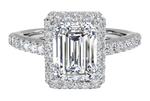 Kathleen Emerald Cut Lab Grown Diamond Platinum Engagement Ring