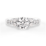 Evelyn Round Cut Lab Grown Diamond Platinum Engagement Ring