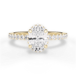 Isabella Oval Cut Lab Grown Diamond 18Kt Yellow Gold Engagement Ring
