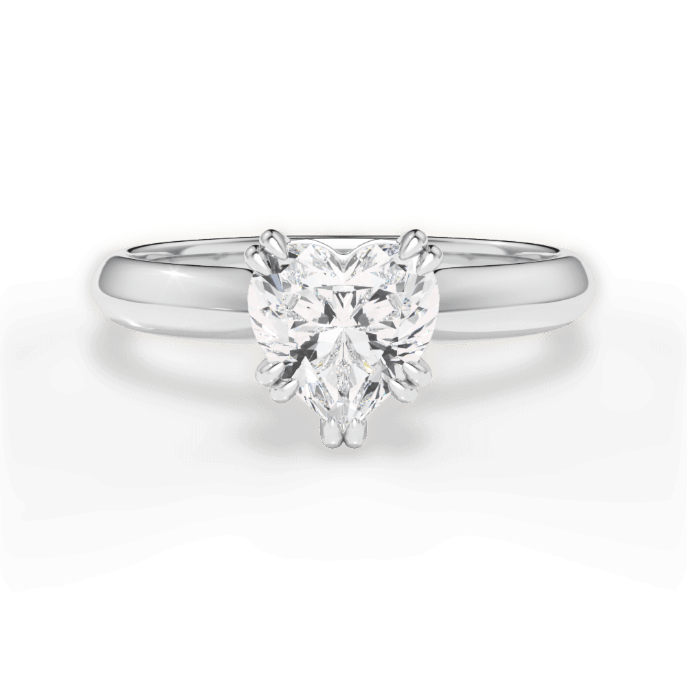 Anastasia Heart Cut Lab Grown Diamond 18Kt White Gold Engagement Ring