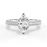Deborah Marquise Cut Lab Grown Diamond 14Kt White Gold Engagement Ring
