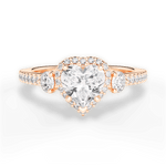 Julia Heart Cut Lab Grown Diamond 18Kt Rose Gold Engagement Ring