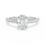 Laura Oval Cut Lab Grown Diamond Platinum Engagement Ring