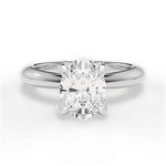 Elaine Oval Cut Lab Grown Diamond 18Kt White Gold Engagement Ring