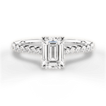 Dana Emerald Cut Lab Grown Diamond Platinum Engagement Ring