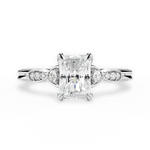 Cassie Radiant Cut Lab Grown Diamond 14Kt White Gold Engagement Ring