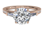 Katie Round Cut Lab Grown Diamond 18Kt Rose Gold Engagement Ring