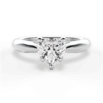 Beverly Heart Cut Lab Grown Diamond Platinum Engagement Ring