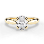 Gillian Oval Cut Lab Grown Diamond 18Kt Yellow Gold Engagement Ring