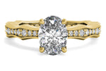 Wendy oval lab diamond engagement ring in 18k yellow gold