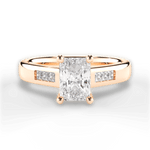Brittany Radiant Cut Lab Grown Diamond 18Kt Rose Gold Engagement Ring