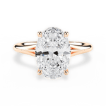 Anita Oval Cut Lab Grown Diamond 18Kt Rose Gold Engagement Ring