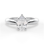Beverly Pear Cut Lab Grown Diamond 14Kt White Gold Engagement Ring