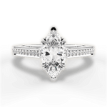 Denise Marquise Cut Lab Grown Diamond 14Kt White Gold Engagement Ring