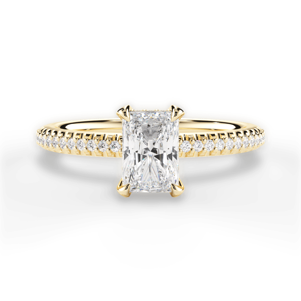 Helen Radiant Cut Lab Grown Diamond 18Kt Yellow Gold Engagement Ring