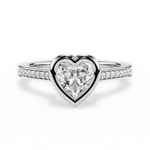 Deanna Heart Cut Lab Grown Diamond Platinum Engagement Ring