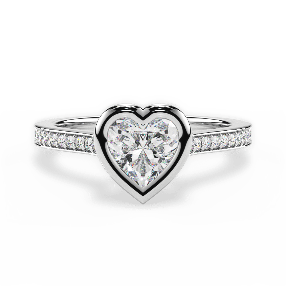 Deanna Heart Cut Lab Grown Diamond Platinum Engagement Ring