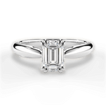 Camila Emerald Cut Lab Grown Diamond 18Kt White Gold Engagement Ring