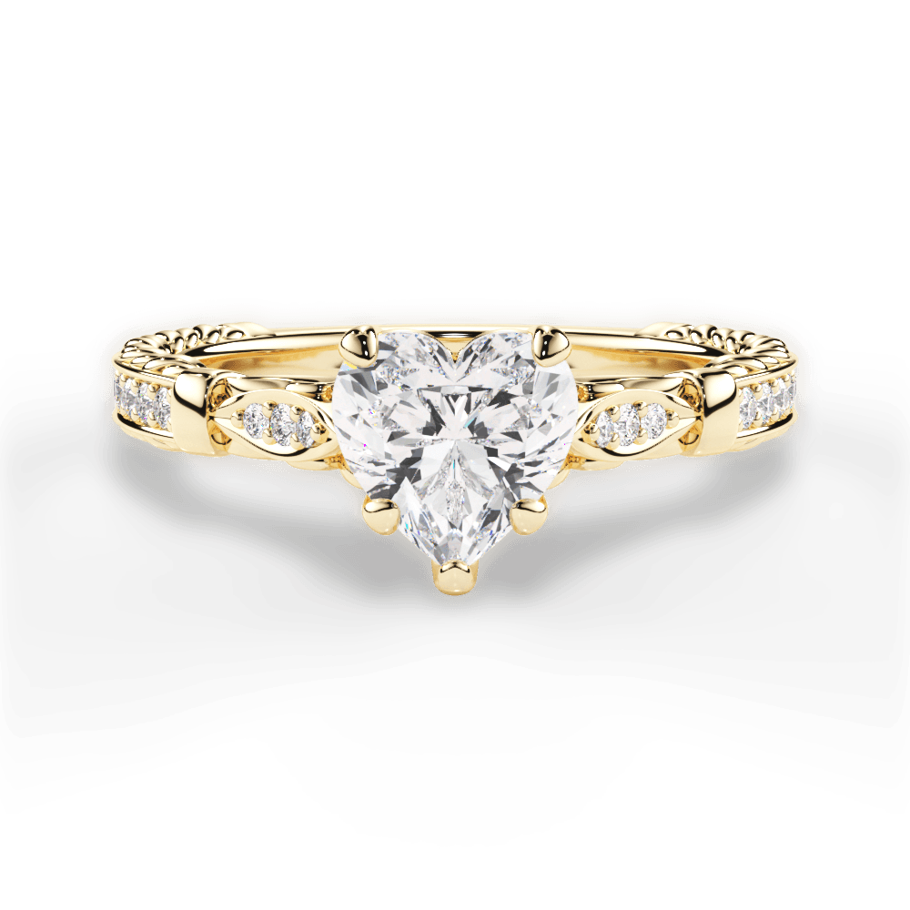 Gabriela Heart Cut Lab Grown Diamond 18Kt Yellow Gold Engagement Ring