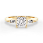 Emily Princess Cut Lab Grown Diamond 18Kt Yellow Gold Engagement Ring