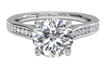 Elena Round Cut Lab Grown Diamond Platinum Engagement Ring