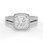 Mackenzie Princess Cut Lab Grown Diamond 18Kt White Gold Engagement Ring