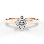 Ashley Cushion Cut Lab Grown Diamond 18Kt Rose Gold Engagement Ring