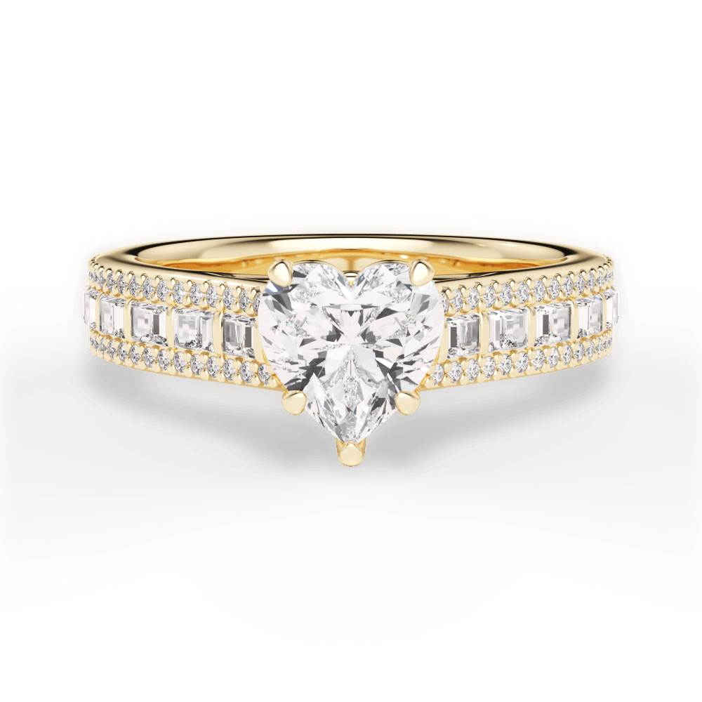 Lynn Heart Cut Lab Grown Diamond 18Kt Yellow Gold Engagement Ring