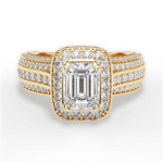 Madison Emerald Cut Lab Grown Diamond 18Kt Yellow Gold Engagement Ring