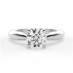 Beverly Round Cut Lab Grown Diamond 14Kt White Gold Engagement Ring