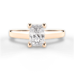 Ariana Radiant Cut Lab Grown Diamond 18Kt Rose Gold Engagement Ring