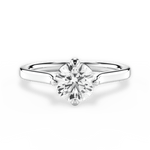 Bernadette Round Cut Lab Grown Diamond Platinum Engagement Ring
