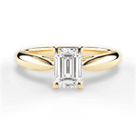 Colleen Emerald Cut Lab Grown Diamond 18Kt Yellow Gold Engagement Ring
