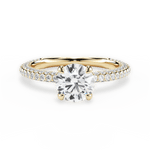 Kristen Round Cut Lab Grown Diamond 18Kt Yellow Gold Engagement Ring