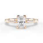 Christina Radiant Cut Lab Grown Diamond 18Kt Rose Gold Engagement Ring