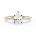 Joan Pear Cut Lab Grown Diamond 18Kt Yellow Gold Engagement Ring