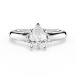 Florence Pear Cut Lab Grown Diamond 18Kt White Gold Engagement Ring