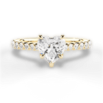 Dana Heart Cut Lab Grown Diamond 18Kt Yellow Gold Engagement Ring