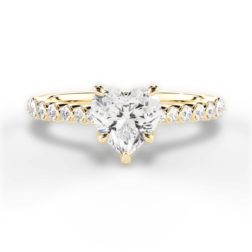 Dana Heart Cut Lab Grown Diamond 18Kt Yellow Gold Engagement Ring